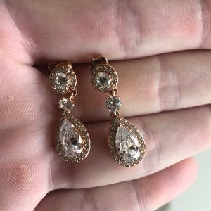 Kate spade teardrop diamond earrings